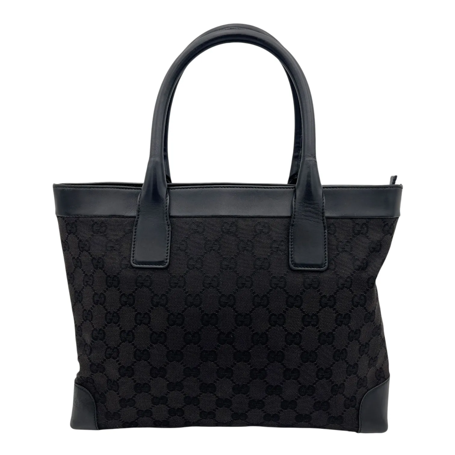 GG Black Tote Bag in Canvas, Mixed hardware