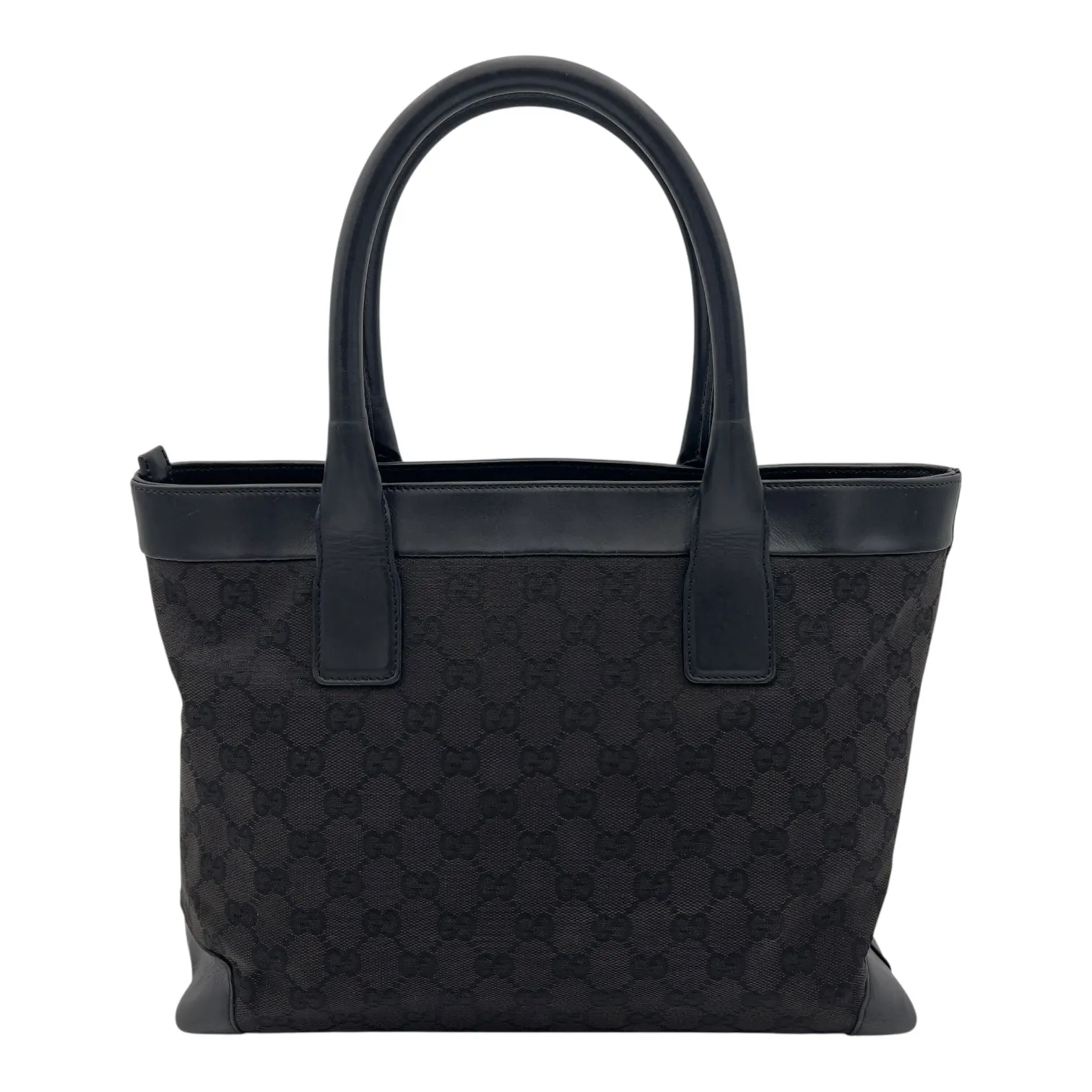 GG Black Tote Bag in Canvas, Mixed hardware