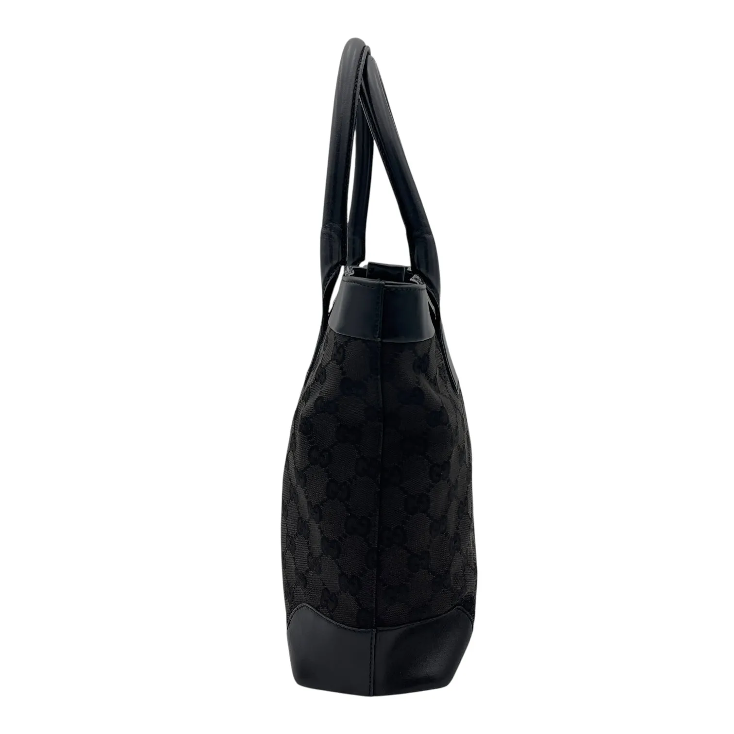 GG Black Tote Bag in Canvas, Mixed hardware