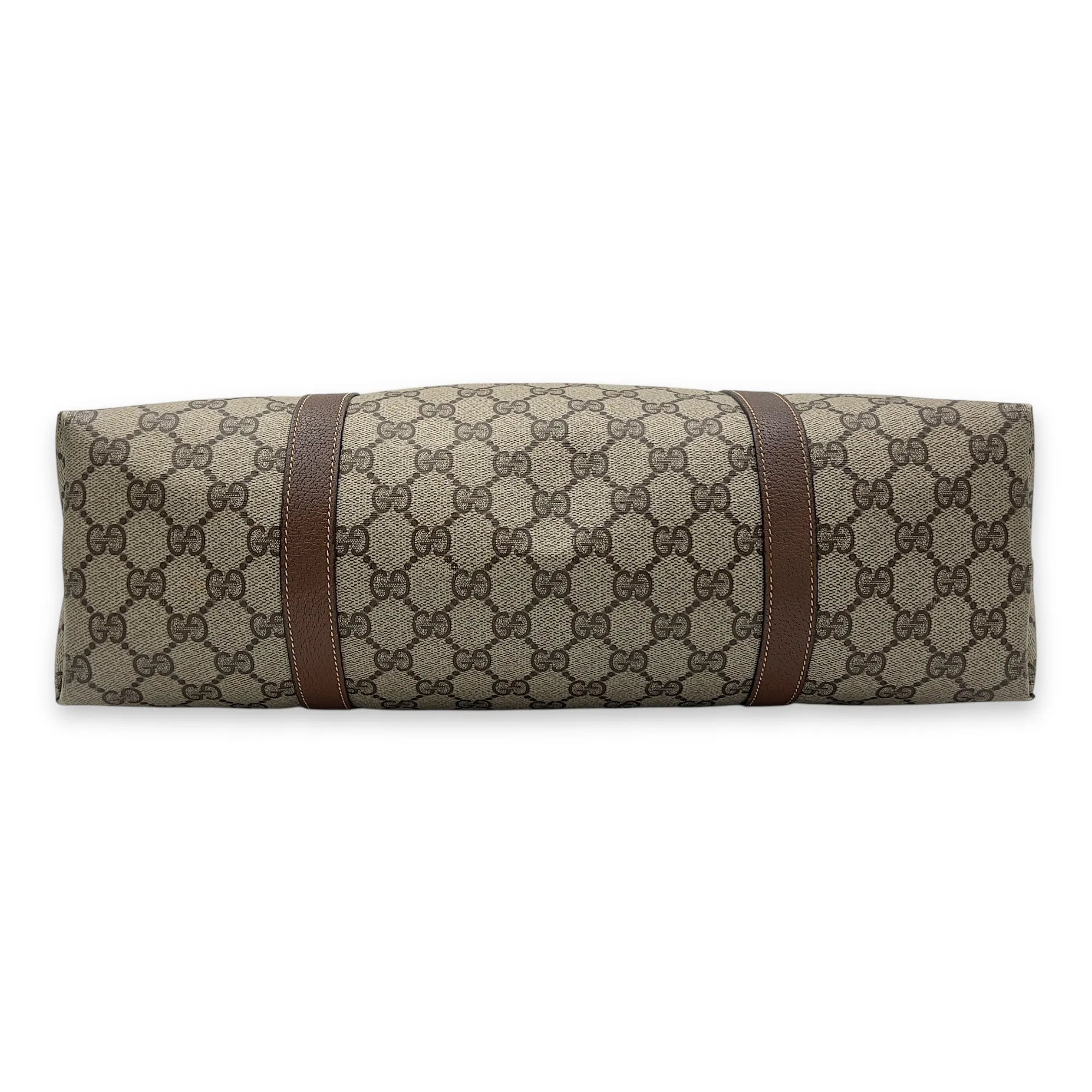 GG Tote Bag Grey in Coated Canvas, Silver hardware