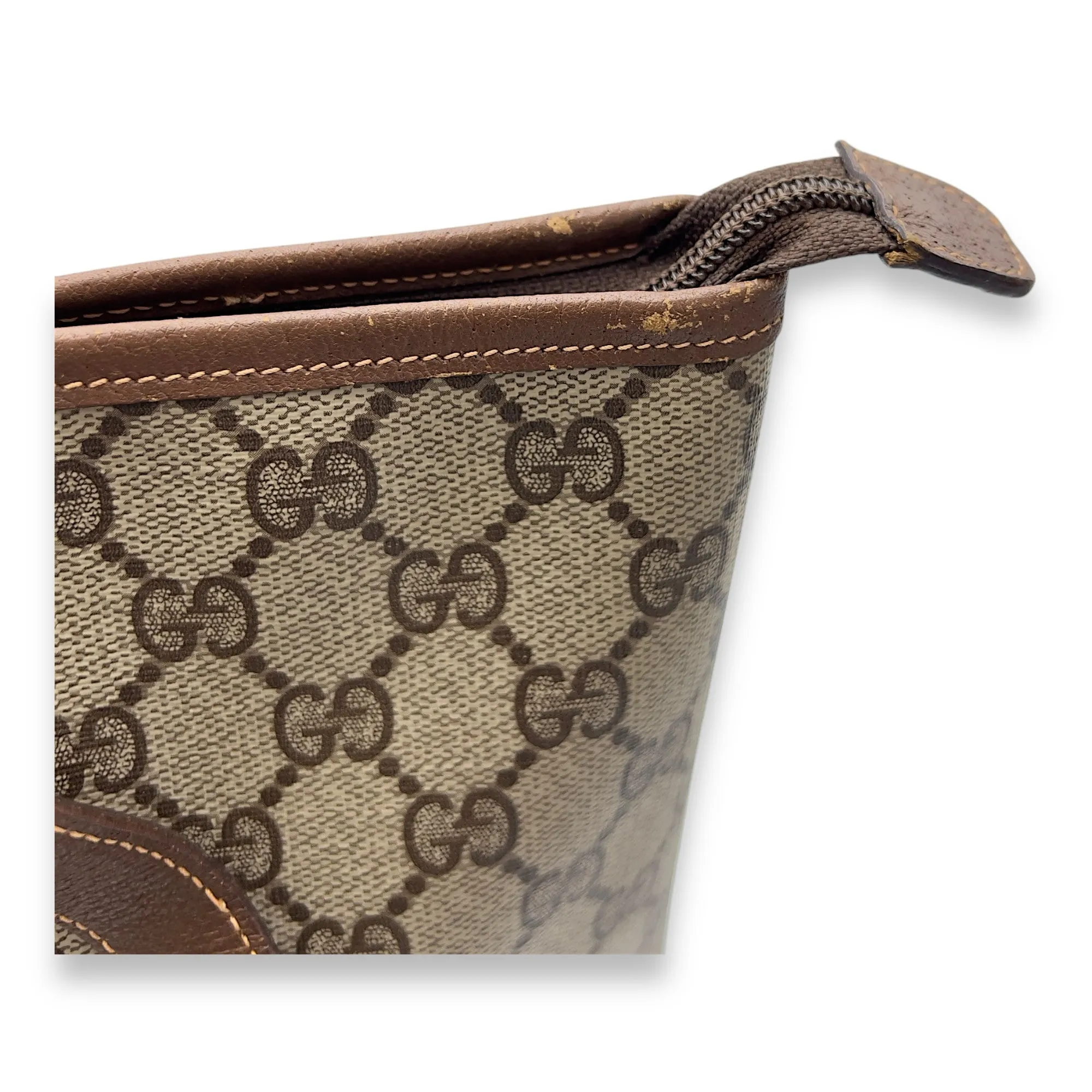 GG Tote Bag Grey in Coated Canvas, Silver hardware