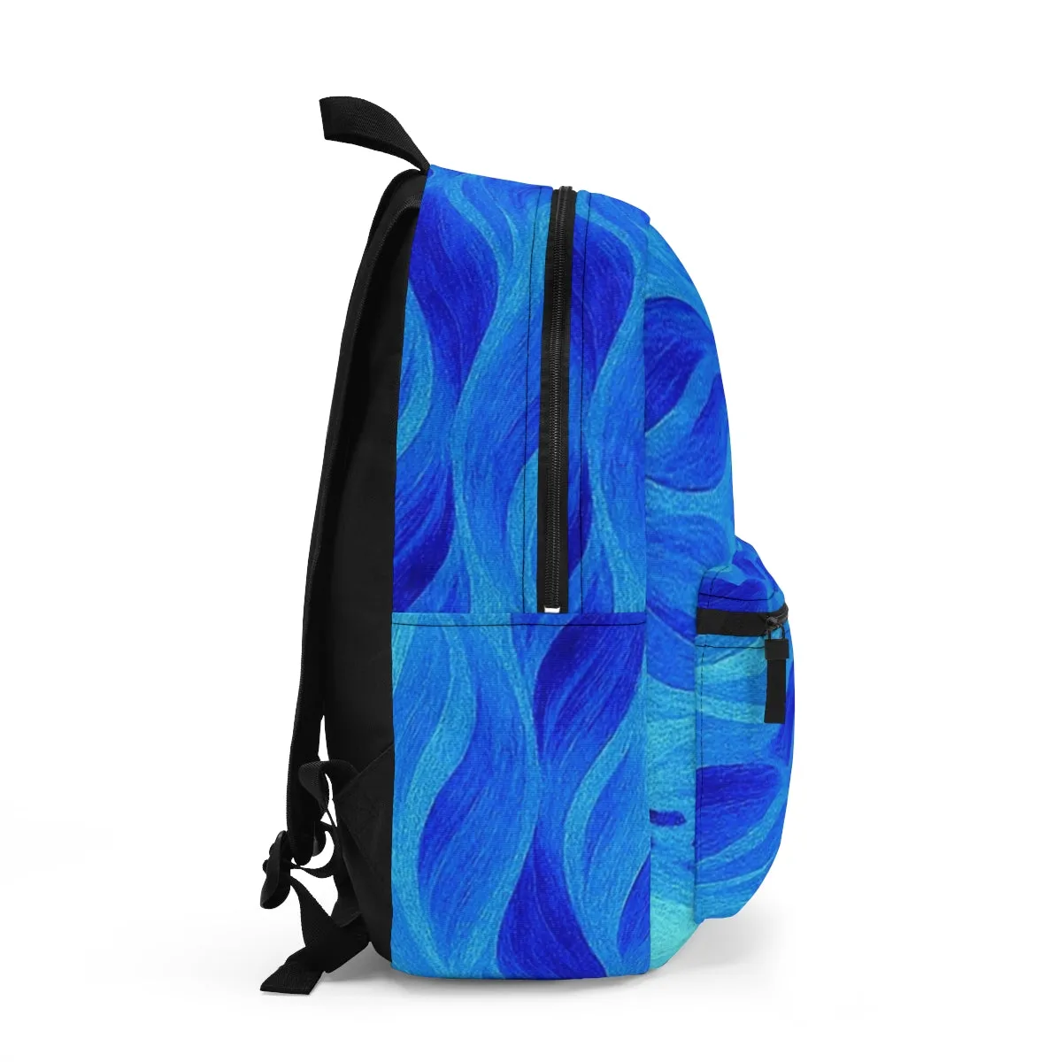 Gilded Amethyst – Abstract Wave Backpack in Vibrant Color Variants
