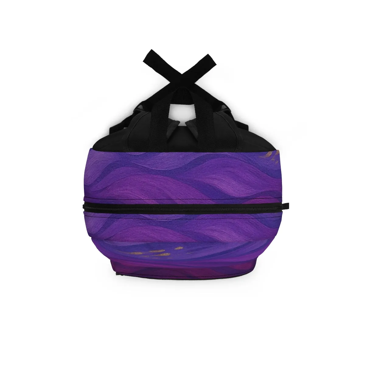 Gilded Amethyst – Abstract Wave Backpack in Vibrant Color Variants