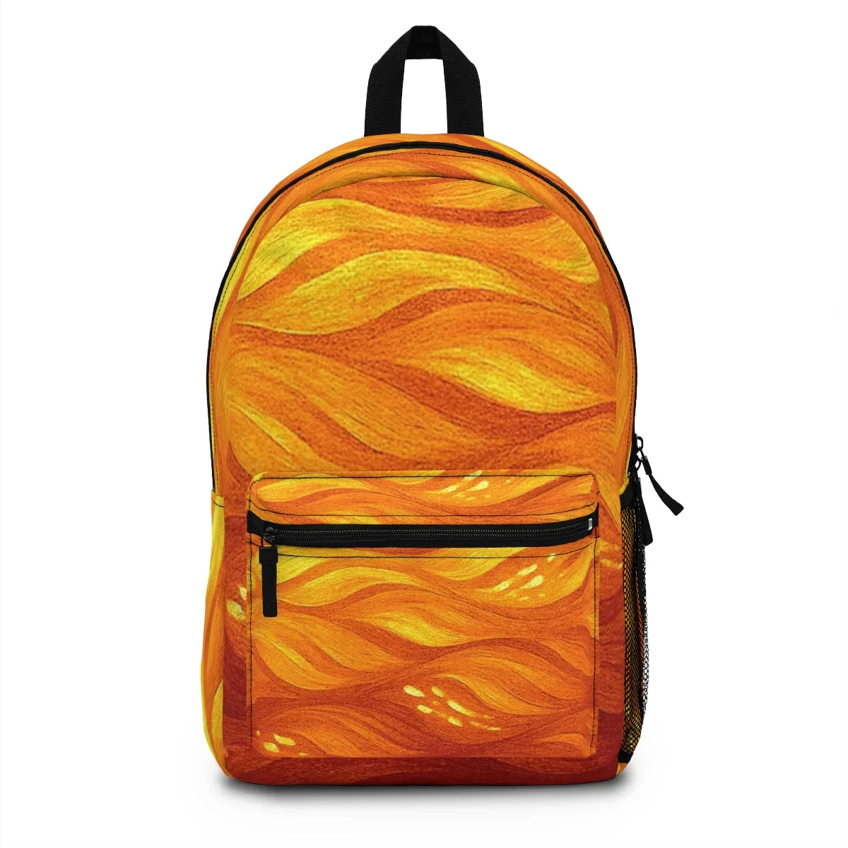Gilded Amethyst – Abstract Wave Backpack in Vibrant Color Variants