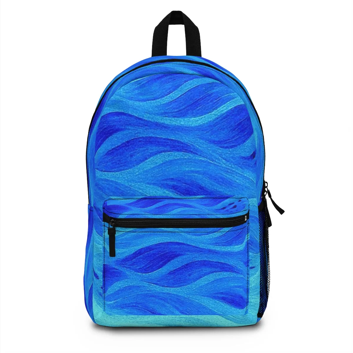 Gilded Amethyst – Abstract Wave Backpack in Vibrant Color Variants
