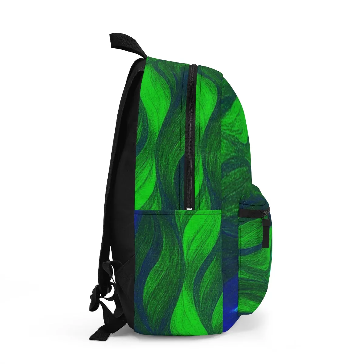 Gilded Amethyst – Abstract Wave Backpack in Vibrant Color Variants