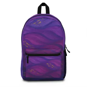 Gilded Amethyst – Abstract Wave Backpack in Vibrant Color Variants