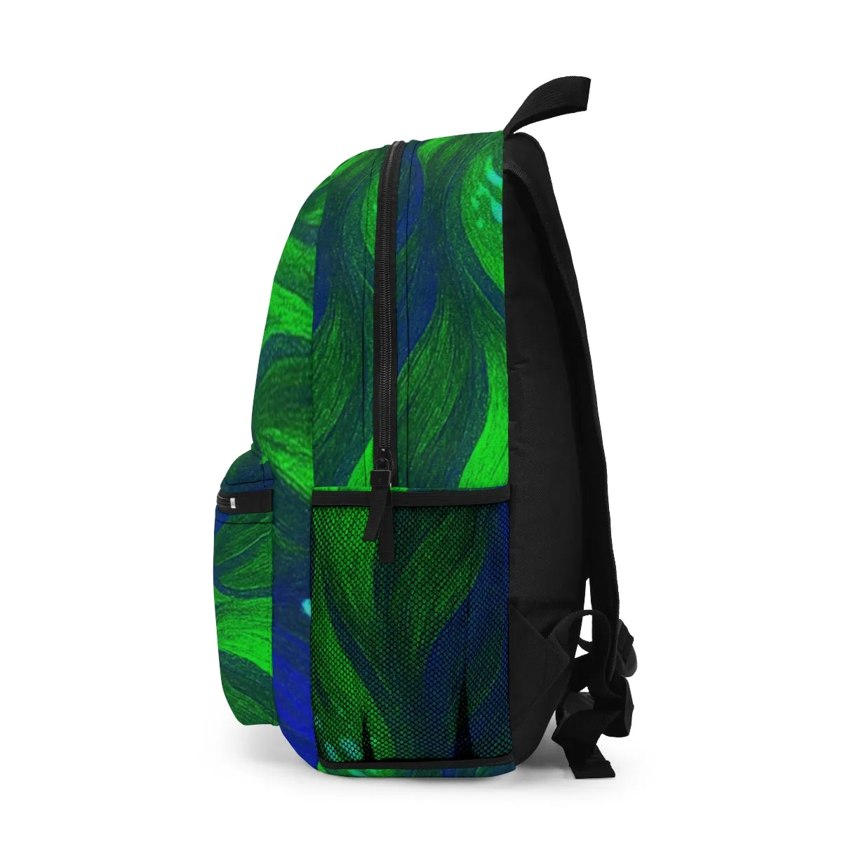 Gilded Amethyst – Abstract Wave Backpack in Vibrant Color Variants