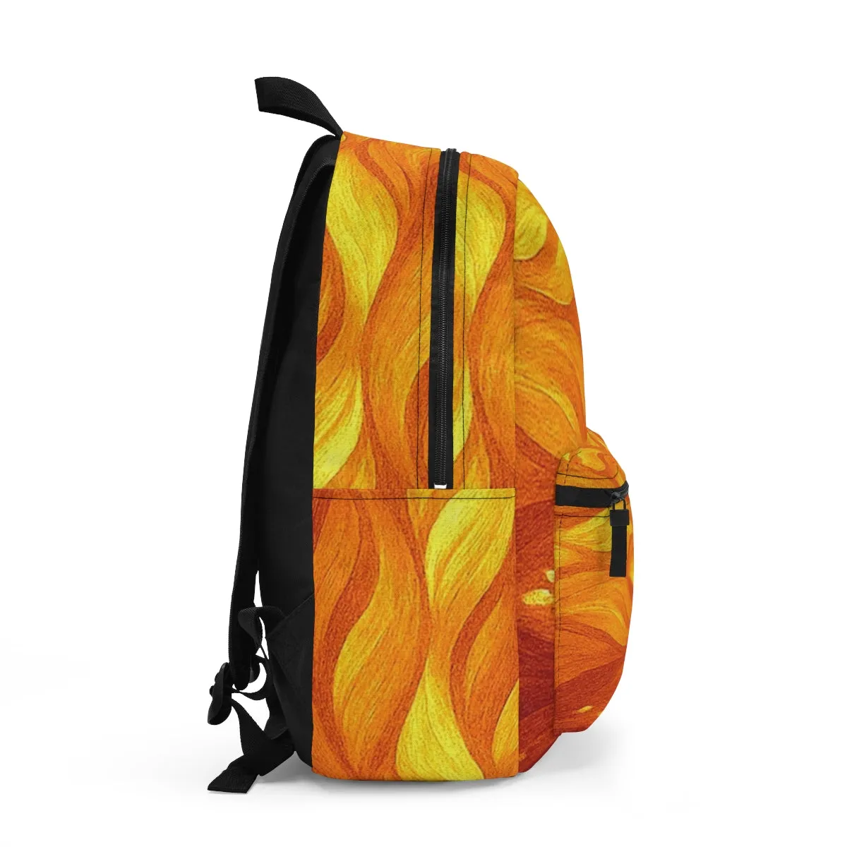 Gilded Amethyst – Abstract Wave Backpack in Vibrant Color Variants