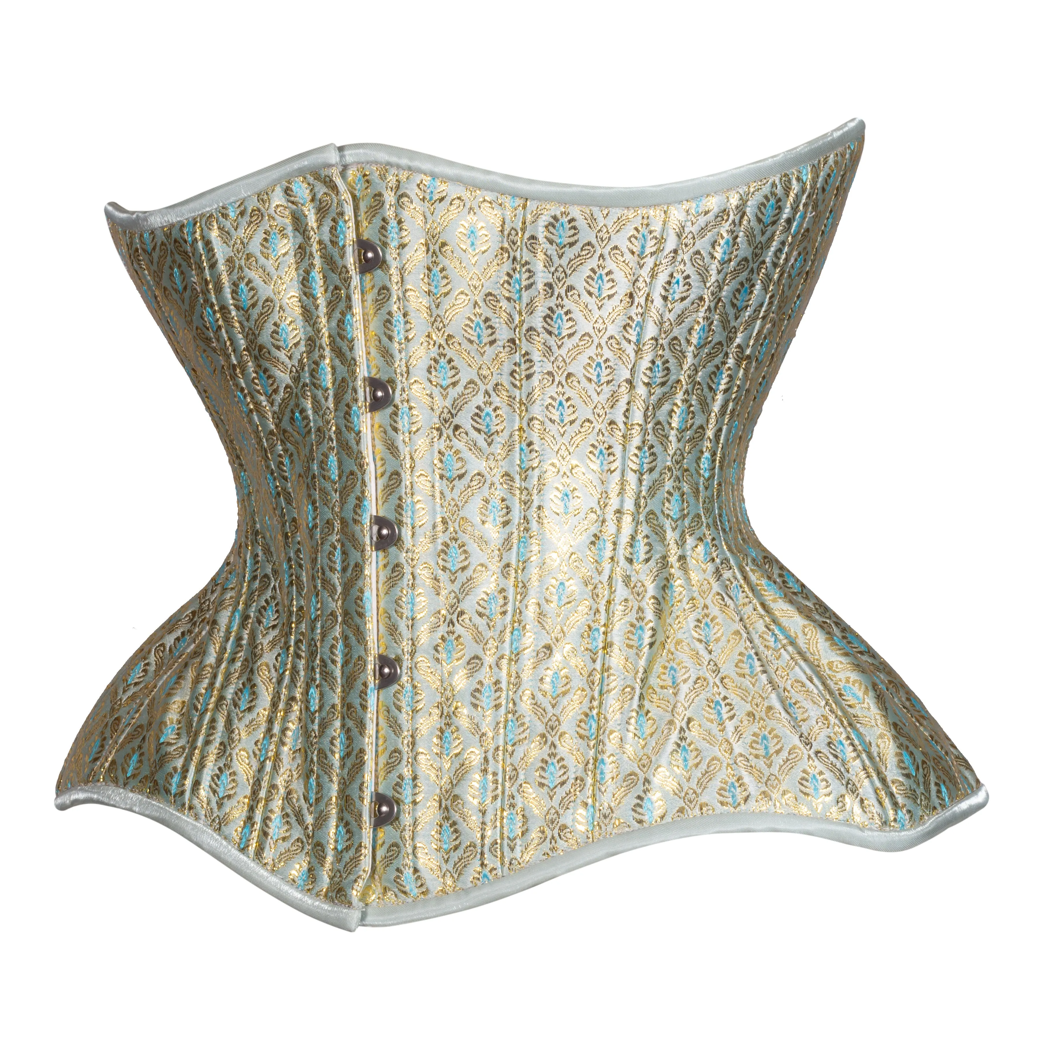 Gilded Versailles in Blue Gemini Corset, Straight Rib, Regular