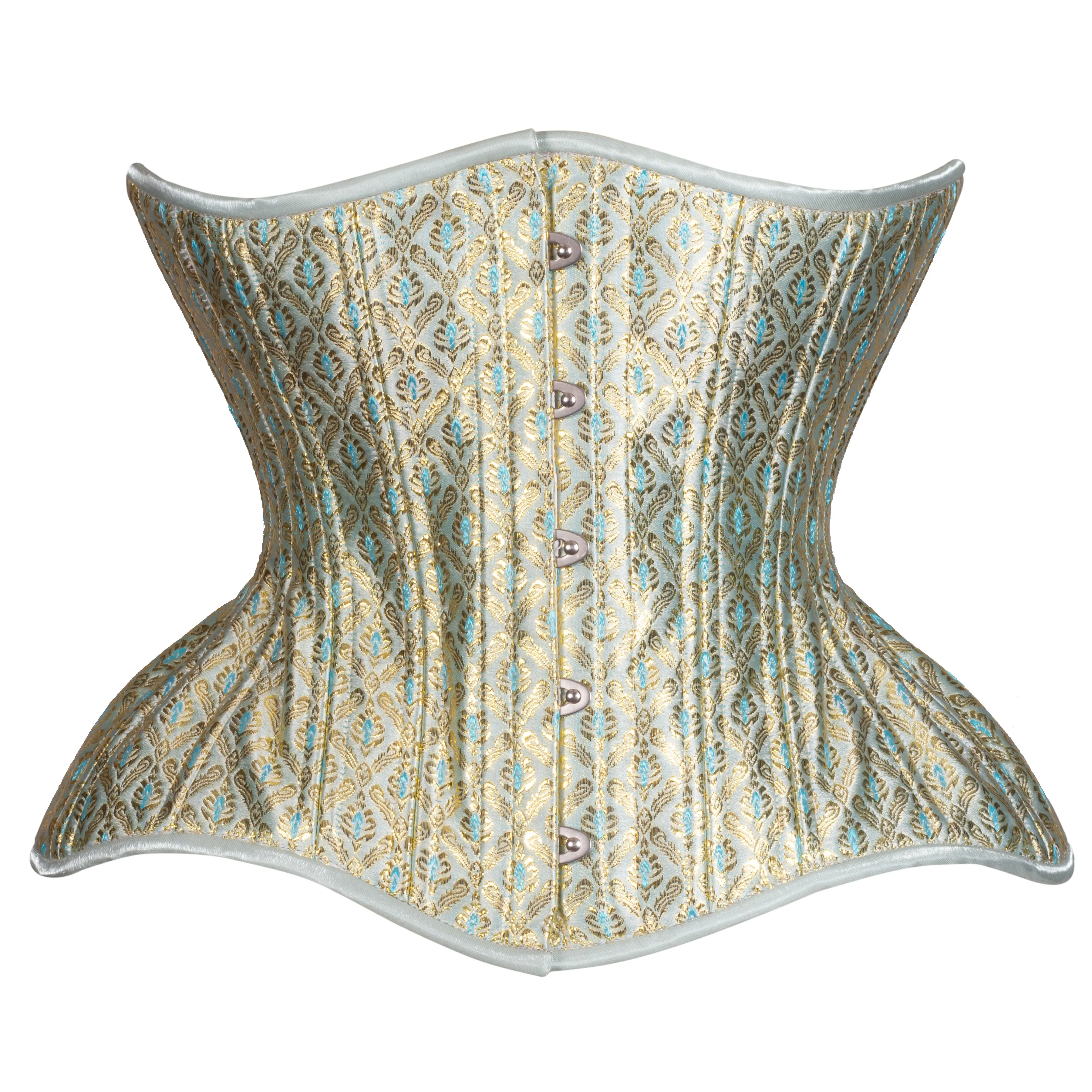 Gilded Versailles in Blue Gemini Corset, Straight Rib, Regular