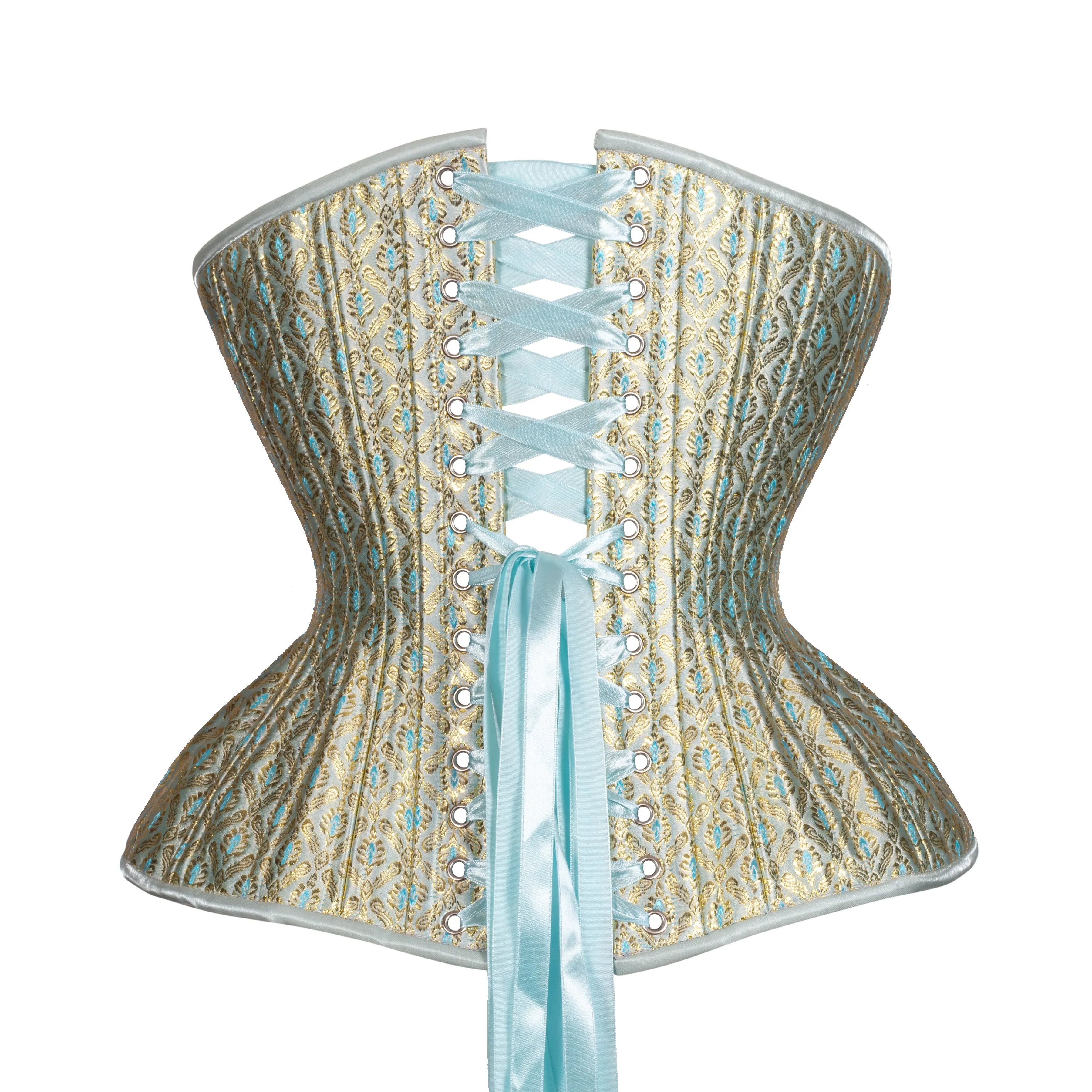 Gilded Versailles in Blue Gemini Corset, Straight Rib, Regular