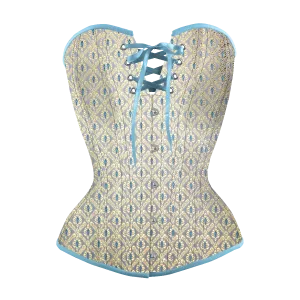 Gilded Versailles in Blue Overbust Corset, New Hourglass Silhouette