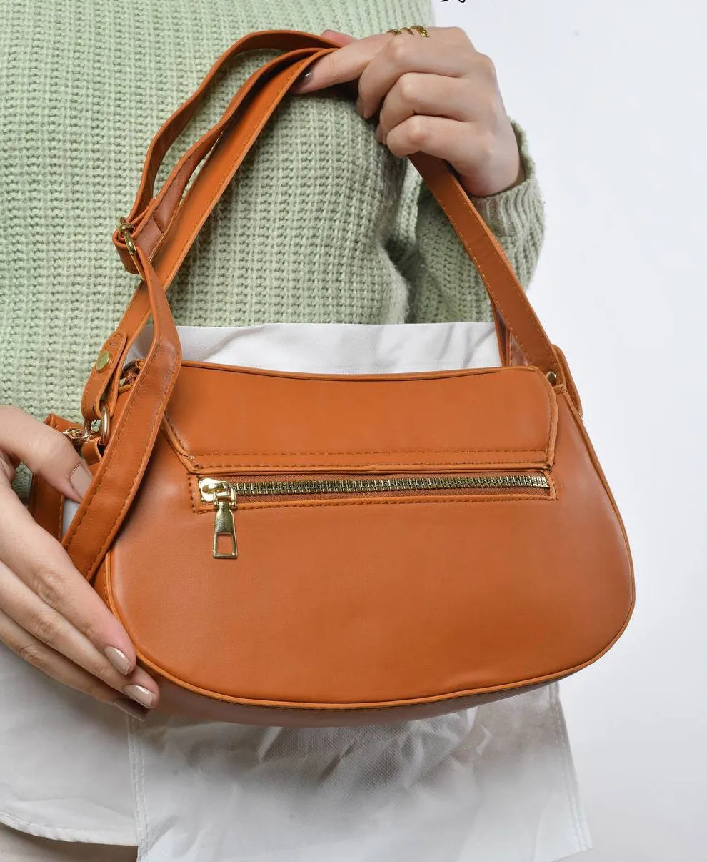 Golden Clasp shoulder bag - Havana