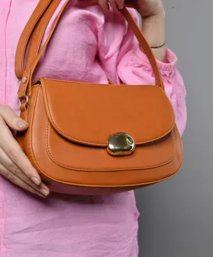 Golden Clasp shoulder bag - Havana