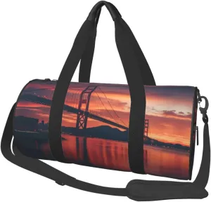 Golden Gate Bridge Duffel Bag Foldable Gym Bag For Men Women, Lightweight With Inner Pocket For Travel Sports