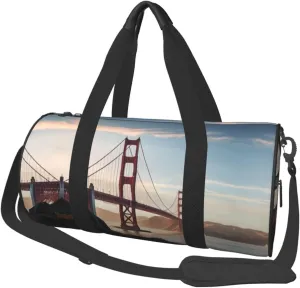 Golden Gate Bridge Print Travel Duffel Bags With Pocket And Adjustable Strap Large Gym Bag Fashion Yoga Bag For Women Men
