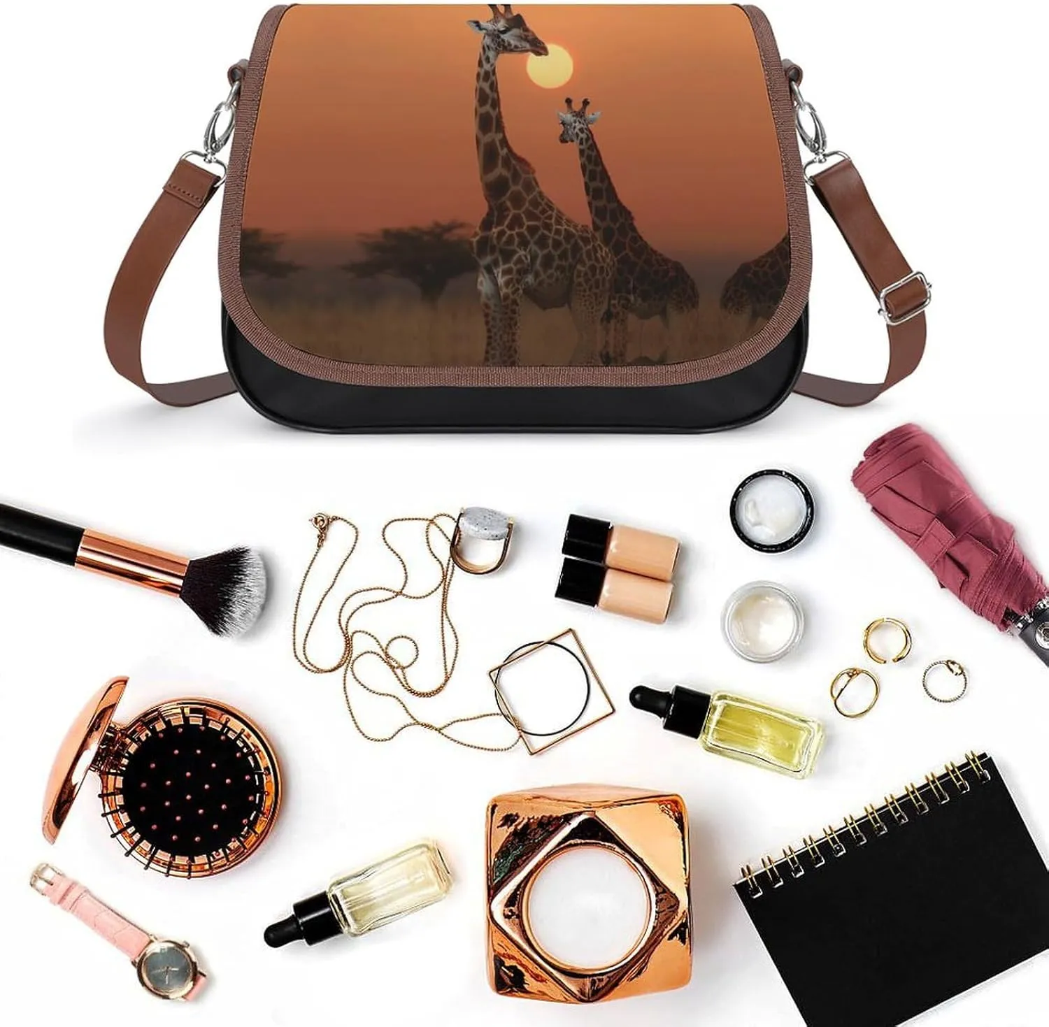 Golden Retrievers Crossbody Bags for Women,PU Leather Tote Bag for Women,Shoulder Bag Purse for Work Shopping Travel