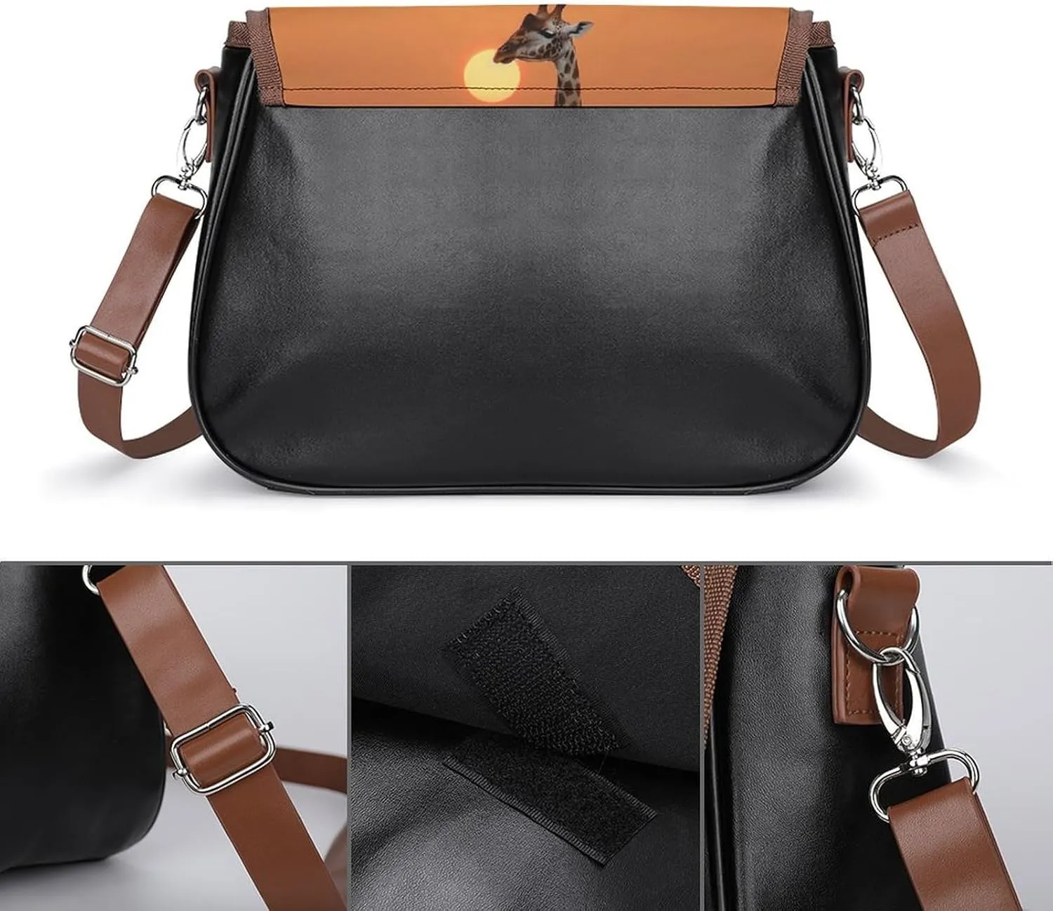 Golden Retrievers Crossbody Bags for Women,PU Leather Tote Bag for Women,Shoulder Bag Purse for Work Shopping Travel