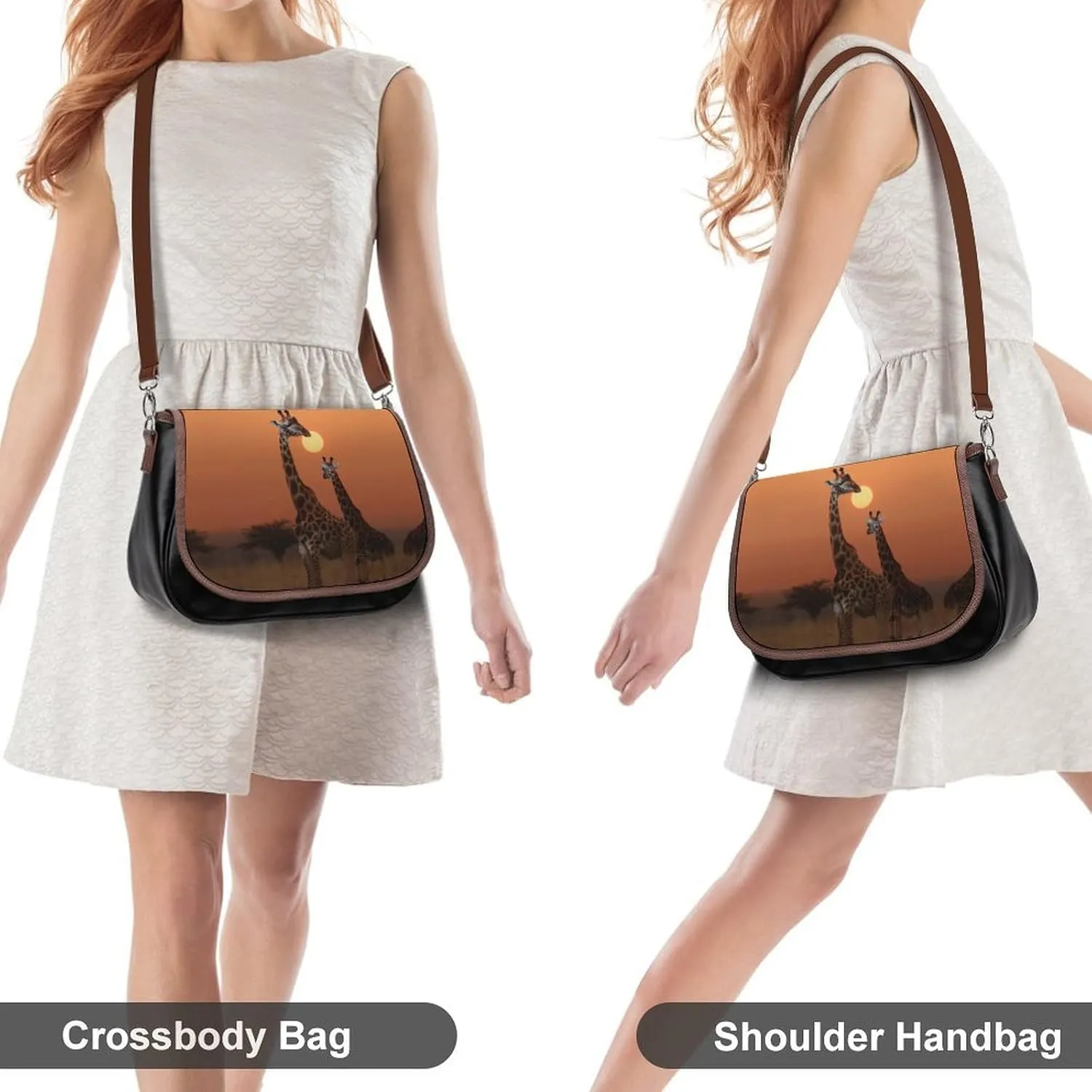 Golden Retrievers Crossbody Bags for Women,PU Leather Tote Bag for Women,Shoulder Bag Purse for Work Shopping Travel