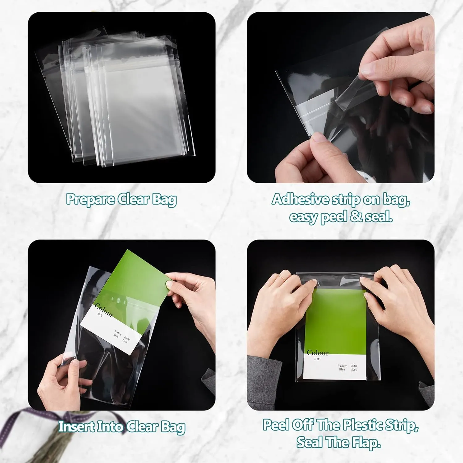 Golden State Art, 5"x 7" Acid-Free Crystal Clear Sleeves Storage Bags for Photo Prints (Bag Size: 5 1/4 x 7 1/8 inches|200Pack)