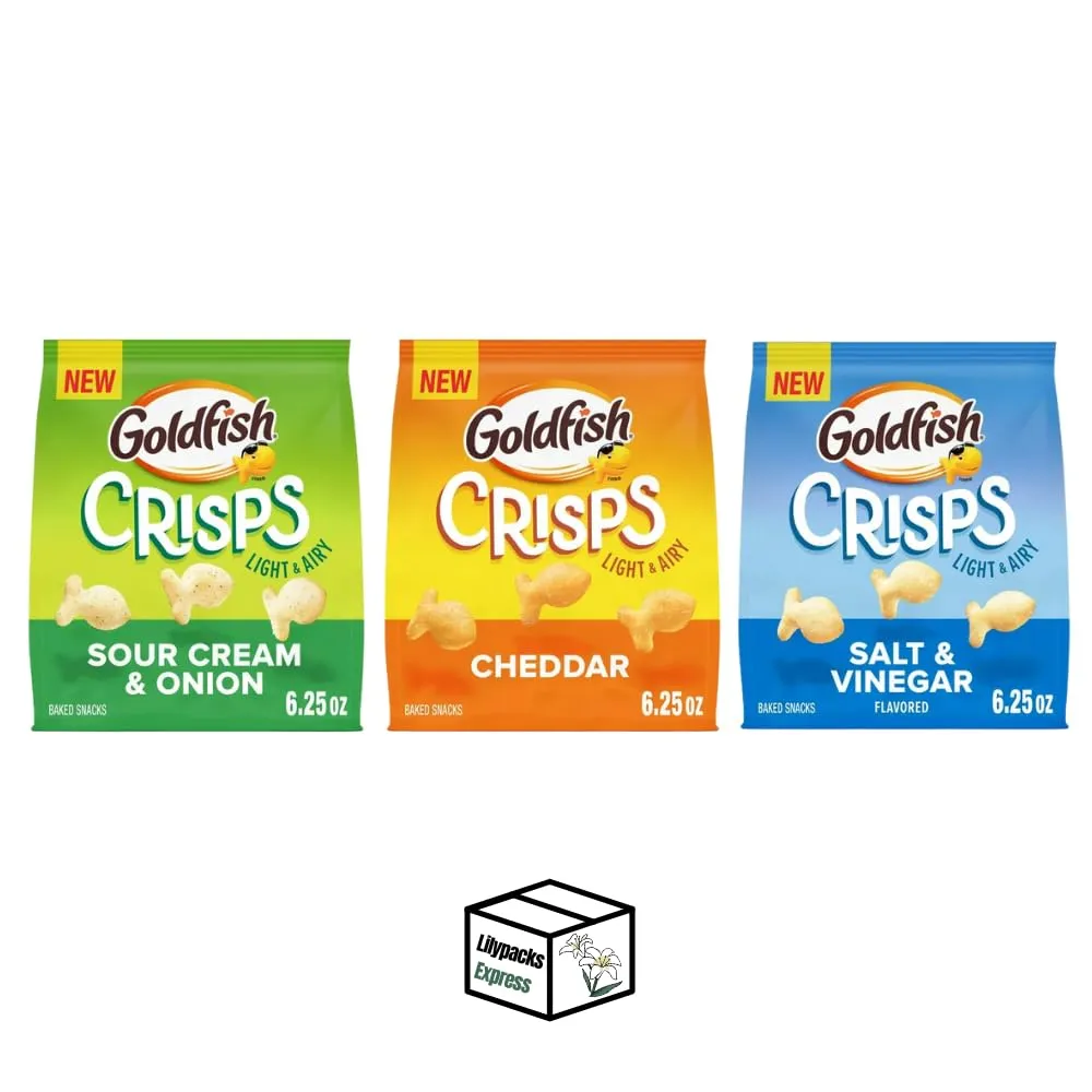 Goldfish Crisps | 3 Bags | 6.25 Oz | Bundled by Lilypacks Express (Combo)