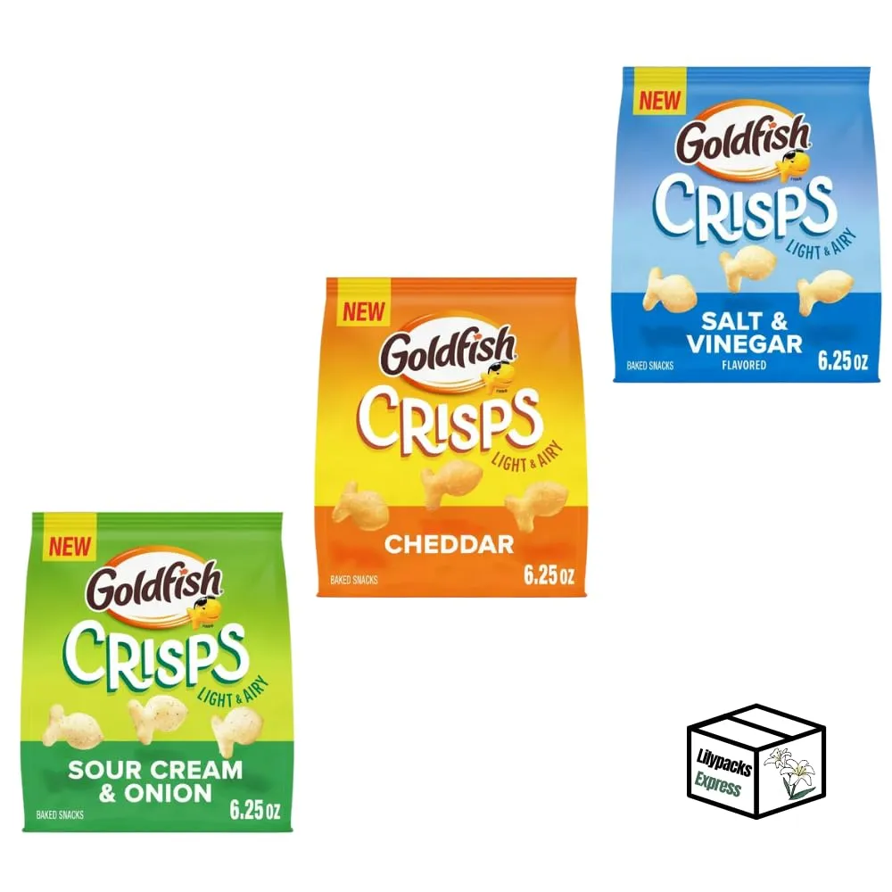 Goldfish Crisps | 3 Bags | 6.25 Oz | Bundled by Lilypacks Express (Combo)