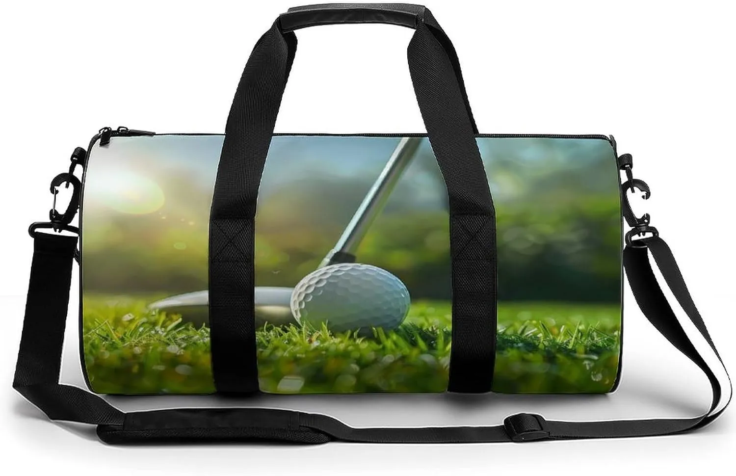 Golf Field Green Grass Lightweight Gym Bag for Men Women Travel Duffel Bag Sports Workout Bag with Adjustable Strap