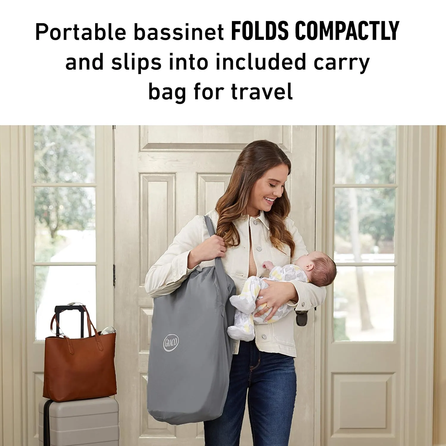 Graco Pack 'n Play Day2Dream Travel Bassinet Playard Features Portable Bassinet Diaper Changer and More (Lo, Lo, W/Fold Flat Bassinet)