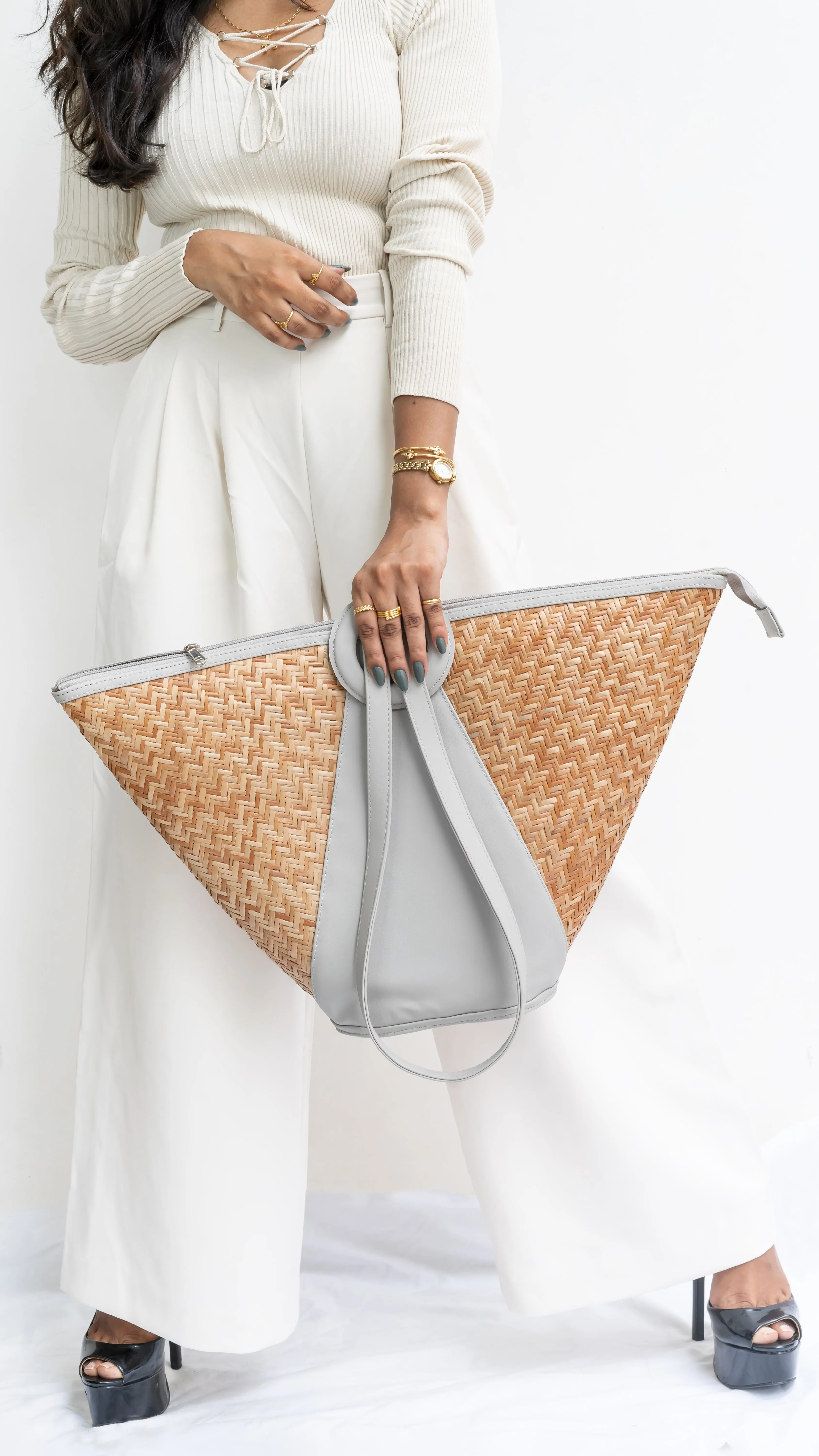 Grey Beach Tote