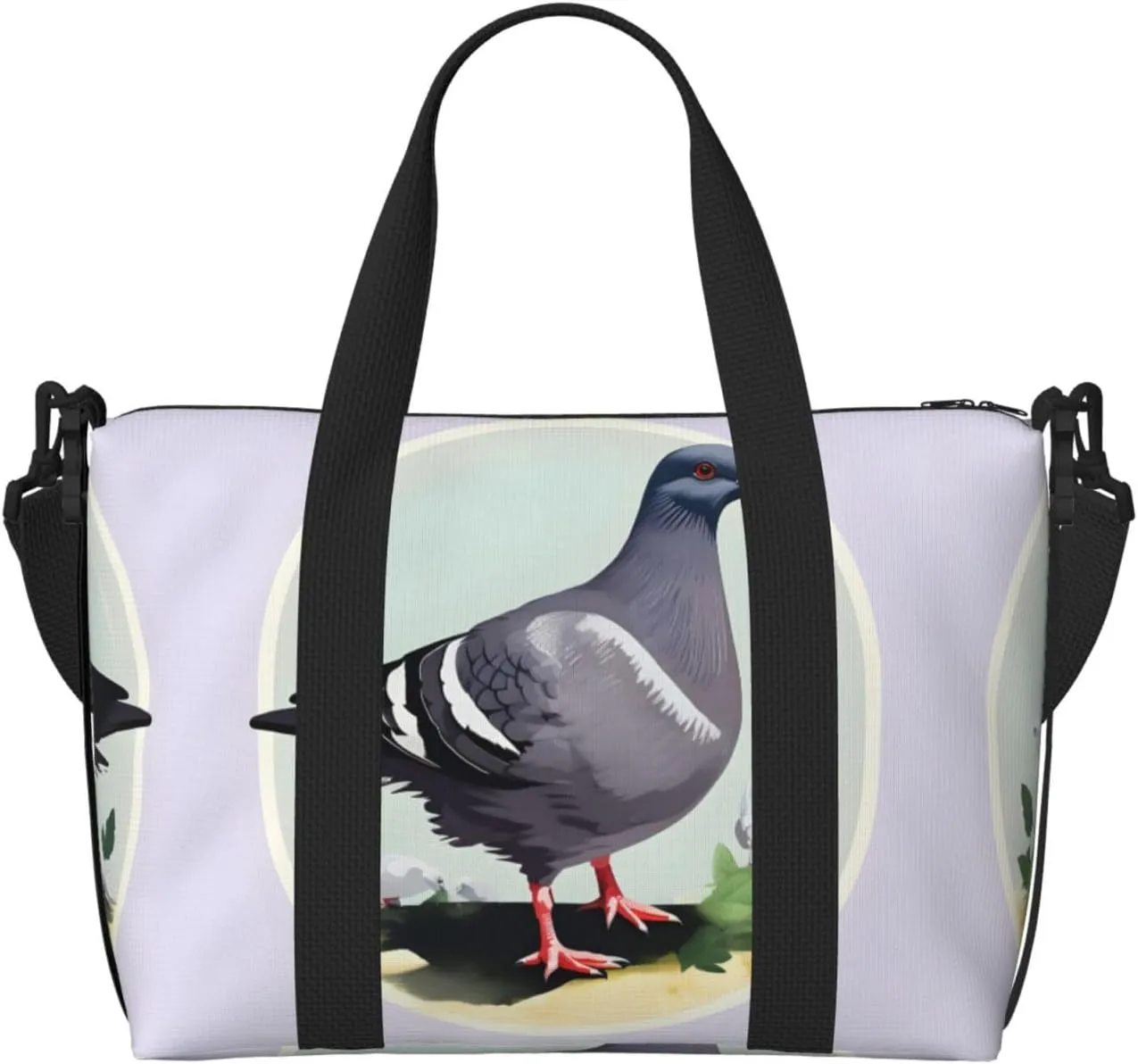 Grey Pigeon print Duffel Bags for Traveling - Lightweight Personal Item Travel Bags, Gym Bags for Men and Women