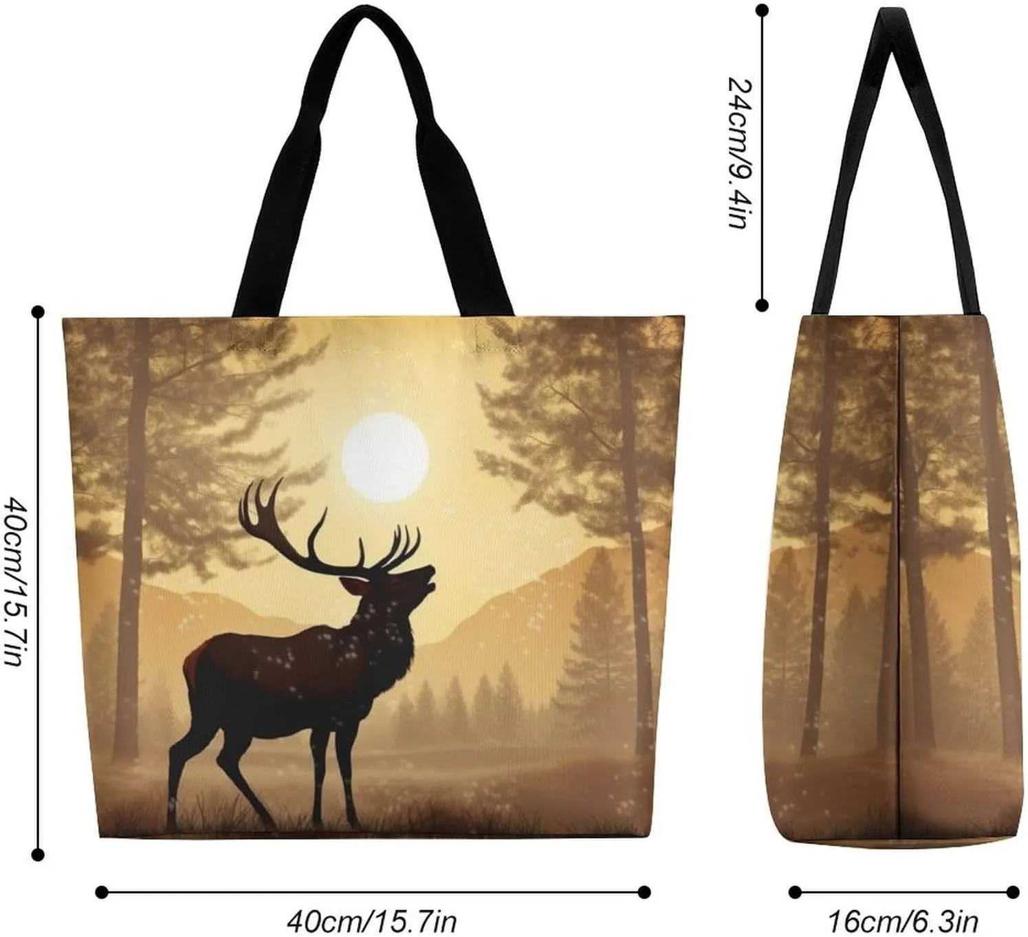 Grocery Bag Reusable Tote Bag Foldable Flying Dragon Shopping Bag Handbag Washable Shoulder Bag for Travel