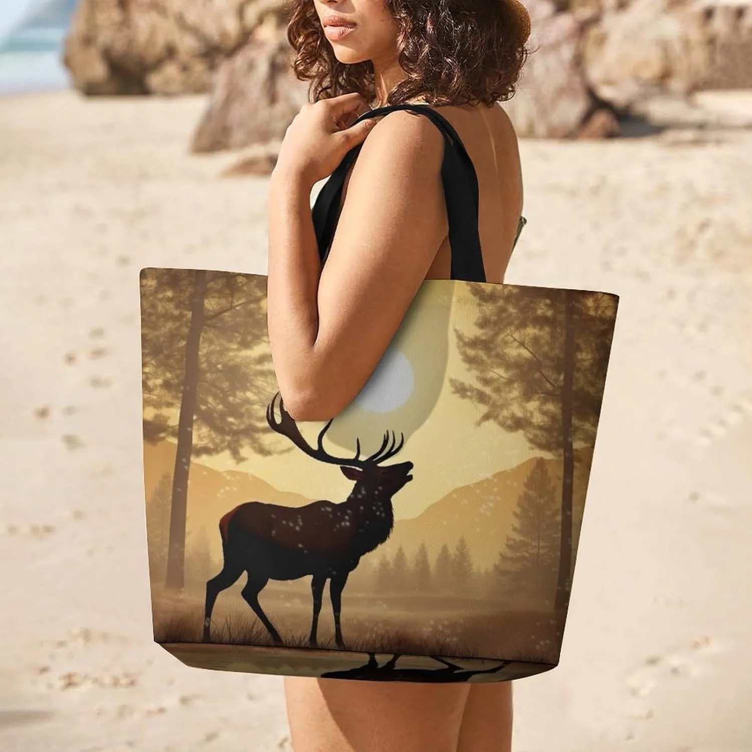 Grocery Bag Reusable Tote Bag Foldable Flying Dragon Shopping Bag Handbag Washable Shoulder Bag for Travel