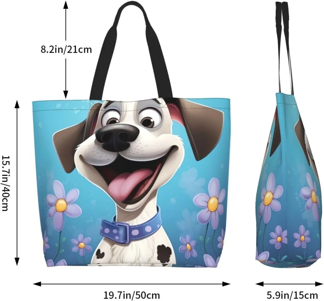 Grocery Bag Reusable Tote Bag Foldable Sunset Ocean Beach Shopping Bag Handbag Washable Shoulder Bag for Travel