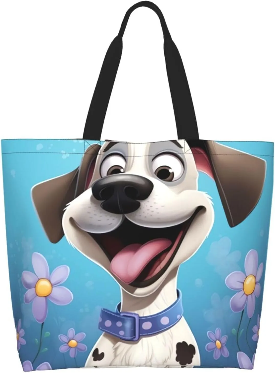 Grocery Bag Reusable Tote Bag Foldable Sunset Ocean Beach Shopping Bag Handbag Washable Shoulder Bag for Travel