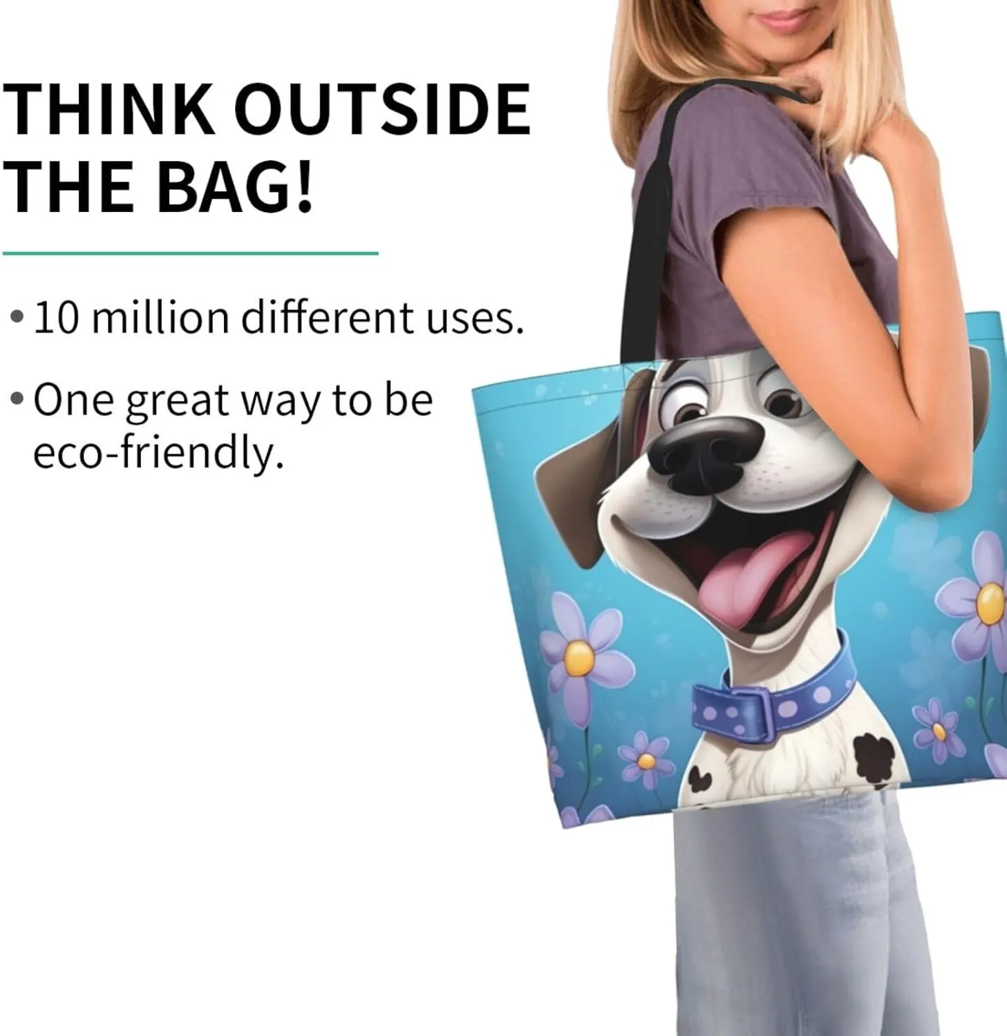 Grocery Bag Reusable Tote Bag Foldable Sunset Ocean Beach Shopping Bag Handbag Washable Shoulder Bag for Travel