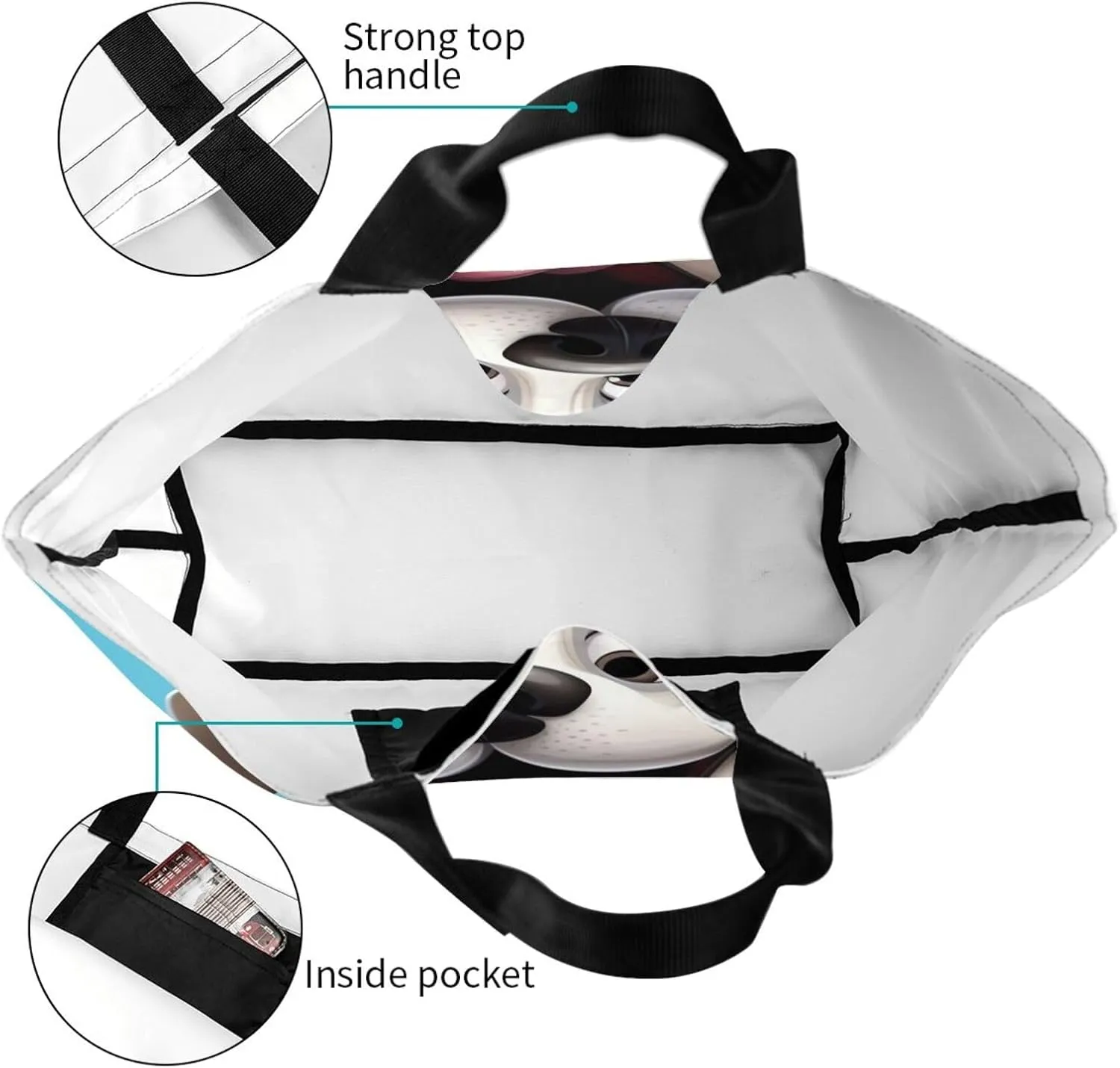 Grocery Bag Reusable Tote Bag Foldable Sunset Ocean Beach Shopping Bag Handbag Washable Shoulder Bag for Travel