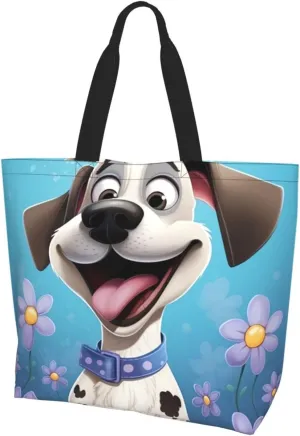 Grocery Bag Reusable Tote Bag Foldable Sunset Ocean Beach Shopping Bag Handbag Washable Shoulder Bag for Travel