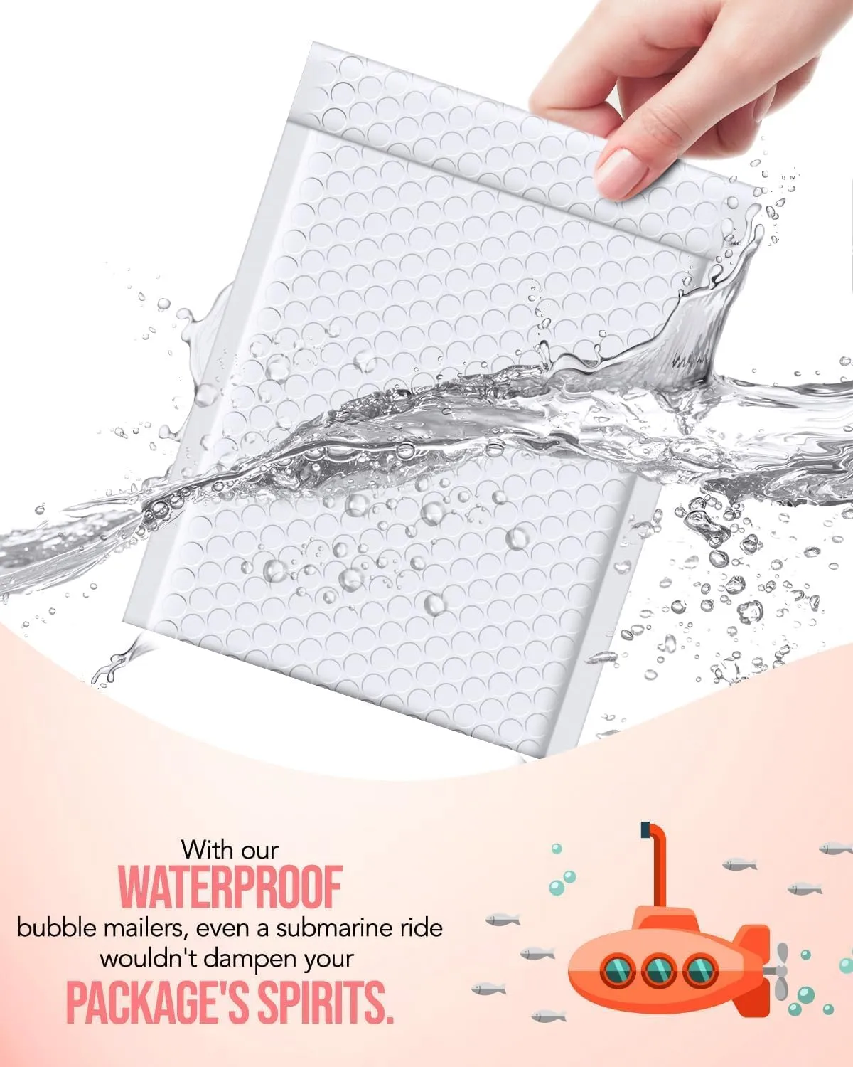 GSSUSA Bubble Mailers 6x9 Inches Padded Envelopes 450 Pack Usable Size 6x7.6" Small Envelope Bags Shipping Bag Bulk Pack Self Seal Package Mail Packing Business Supplies,White