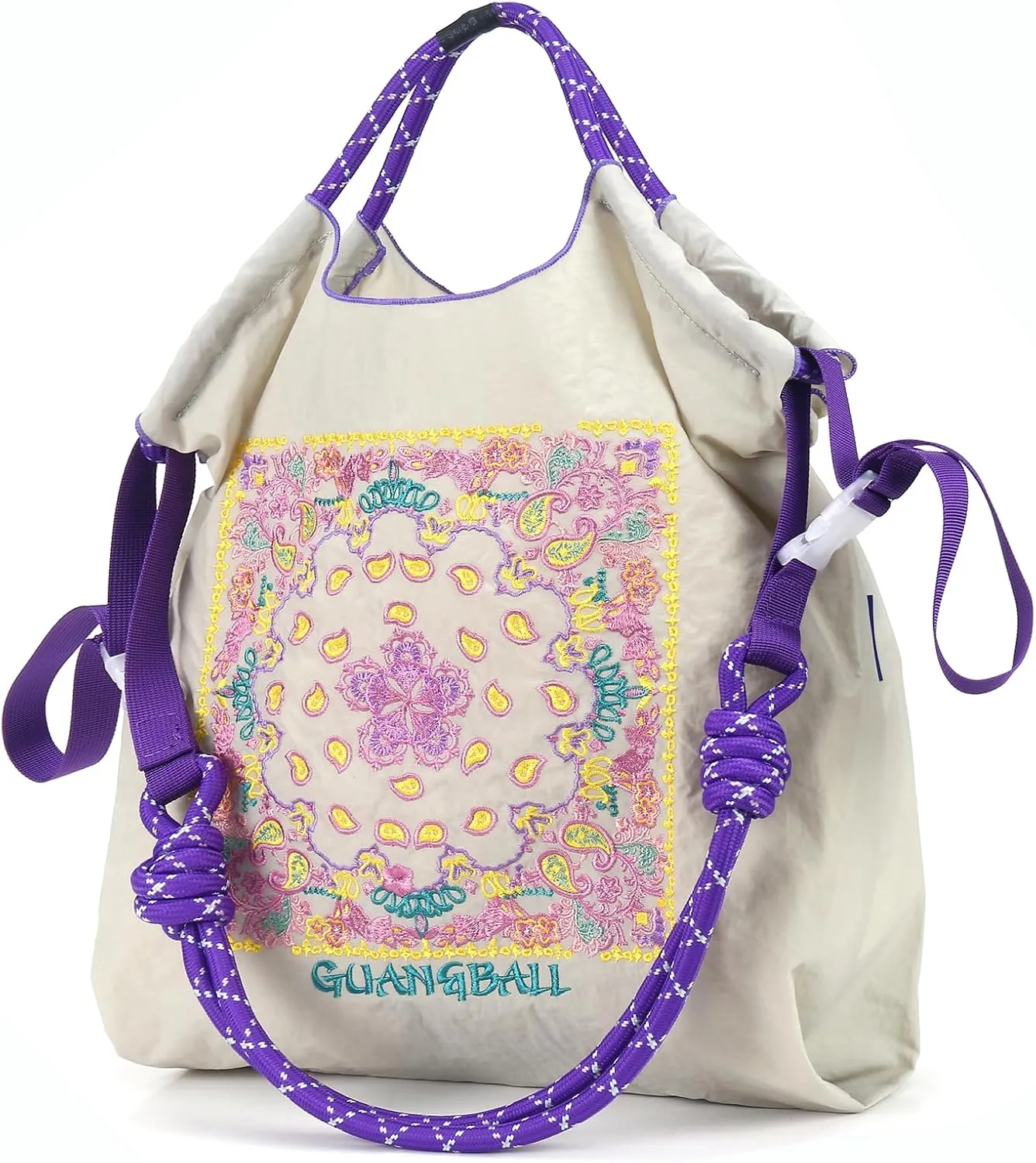 Guan&Ball Tote Bag for Women, Foldable Tote Bag With Large Shoulder strap Bag Handle Handbag for Travel, Work