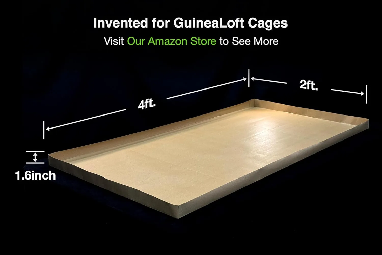 GuineaLoft™ 4x2ft Cage Disposable Bottom (1-Month Supply) - Large Liner Bag for Guinea Pig Cage Bottom, Water-Resistant Kraft Paper, Disposable, Biodegradable, Handcrafted, Exclusive by Guinea Loft