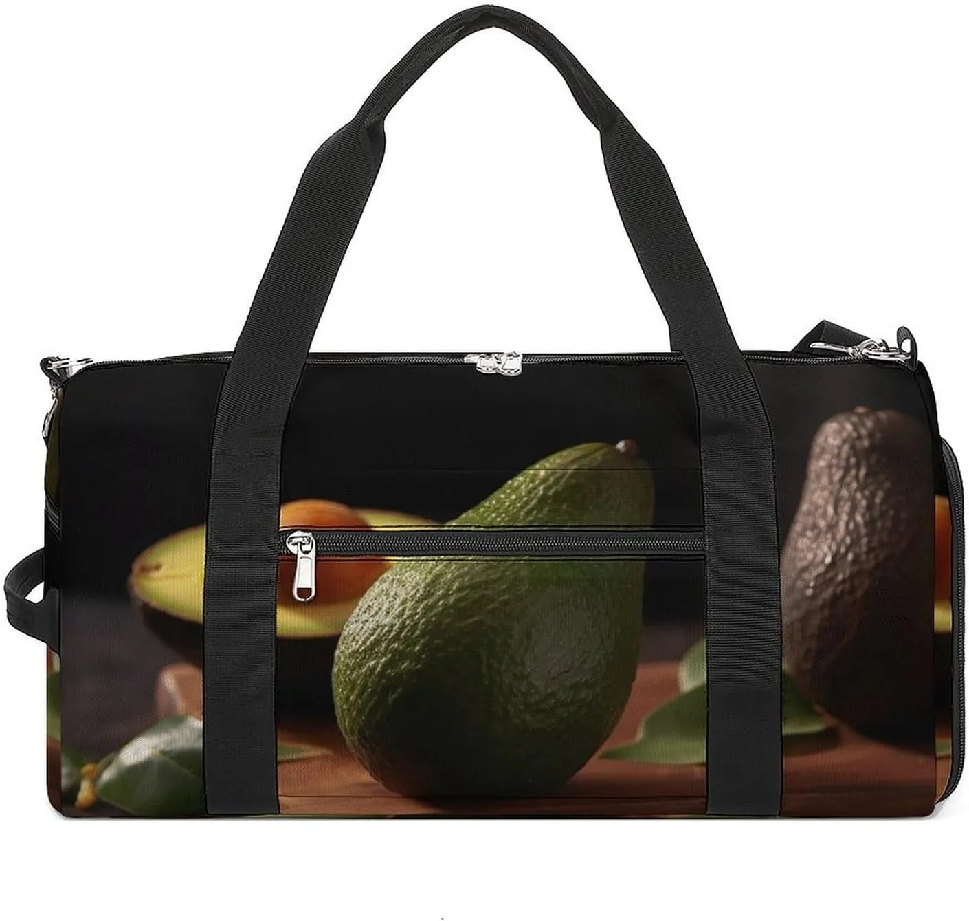 Gym Bag Avocados on The Table Duffel Bag for Men Women Travel Overnight Bag with Shoe Compartment Workout Bags