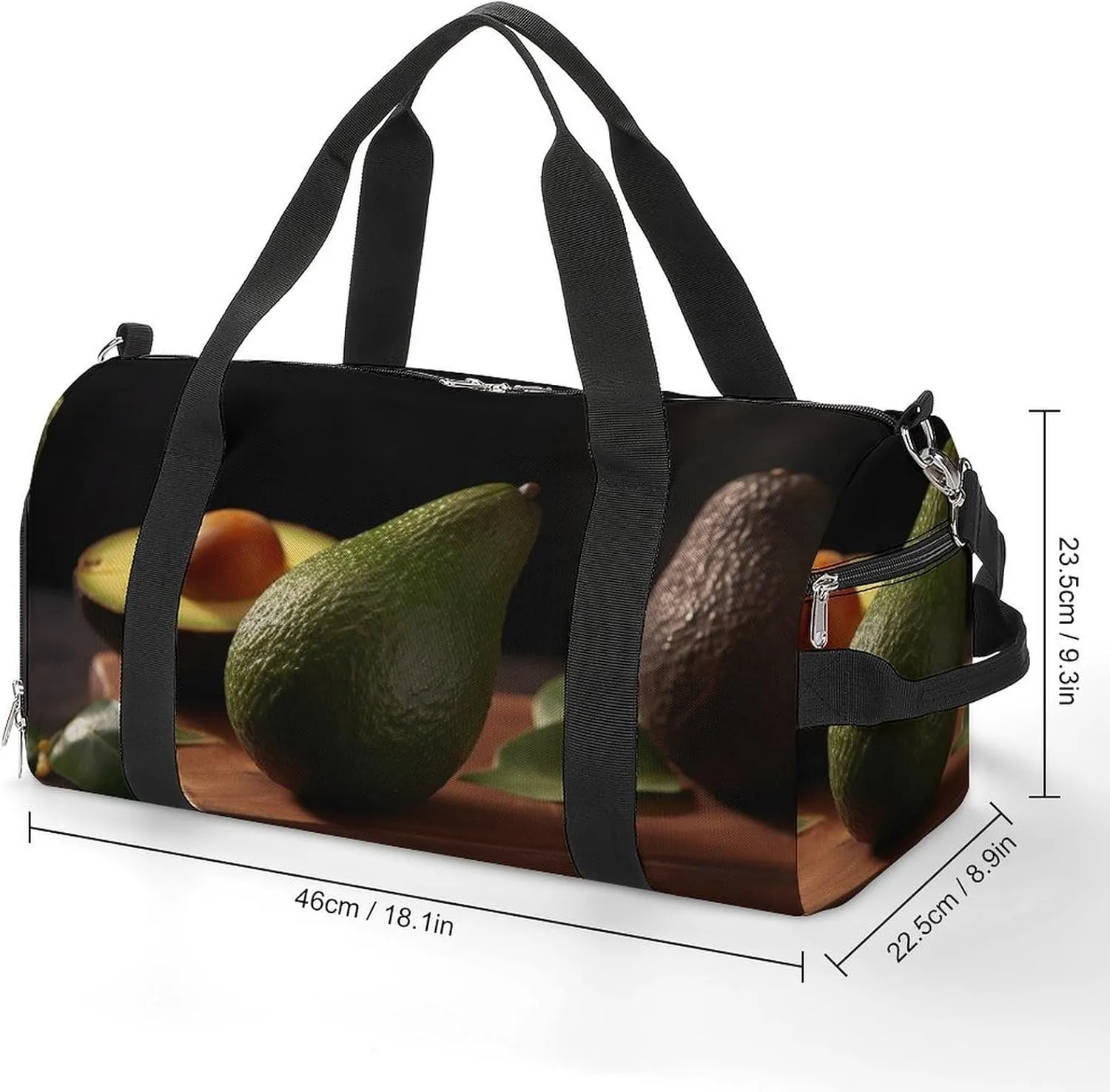 Gym Bag Avocados on The Table Duffel Bag for Men Women Travel Overnight Bag with Shoe Compartment Workout Bags