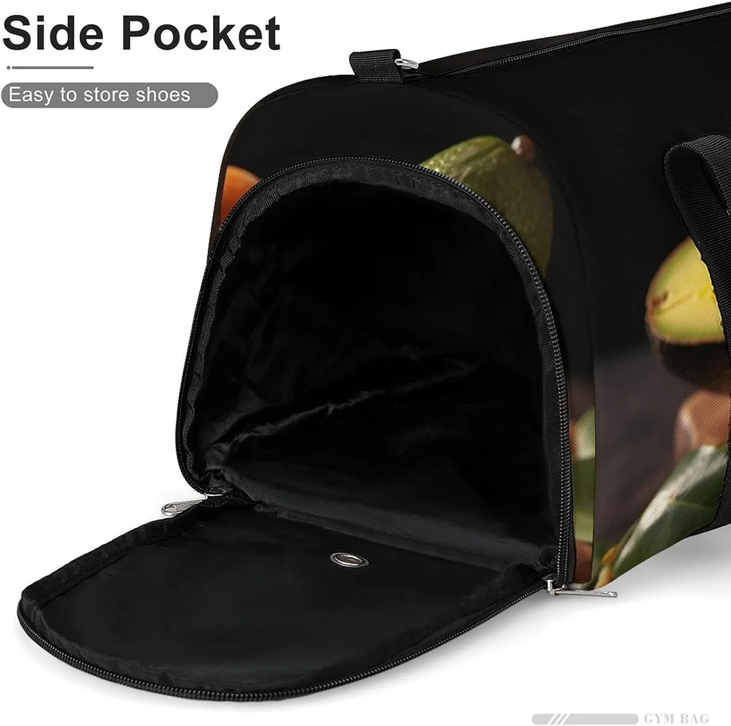 Gym Bag Avocados on The Table Duffel Bag for Men Women Travel Overnight Bag with Shoe Compartment Workout Bags