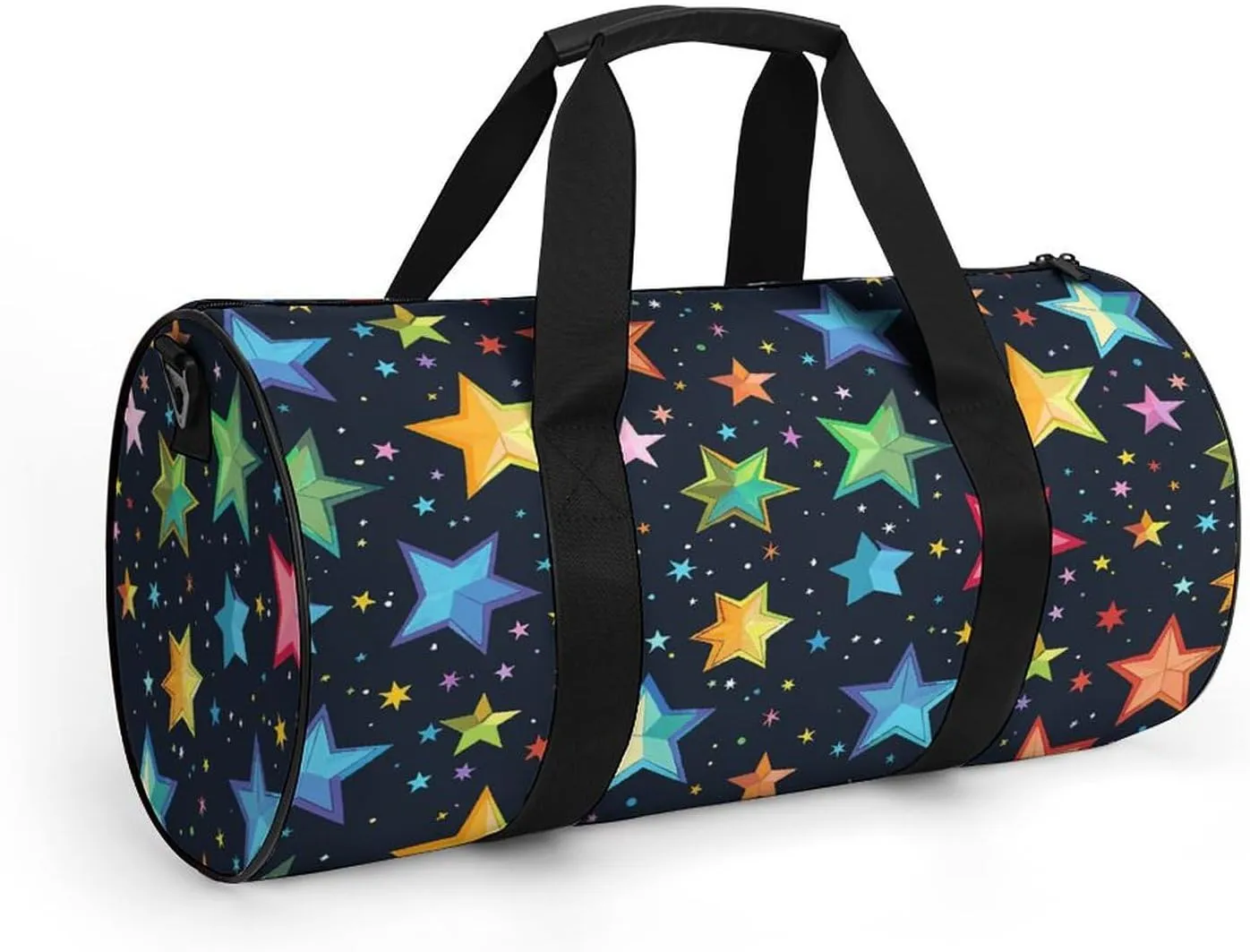 Gym Bag for Men Women Simple Colorful Stars Duffel Bag Overnight Bag with Compartment Gym Sackpac