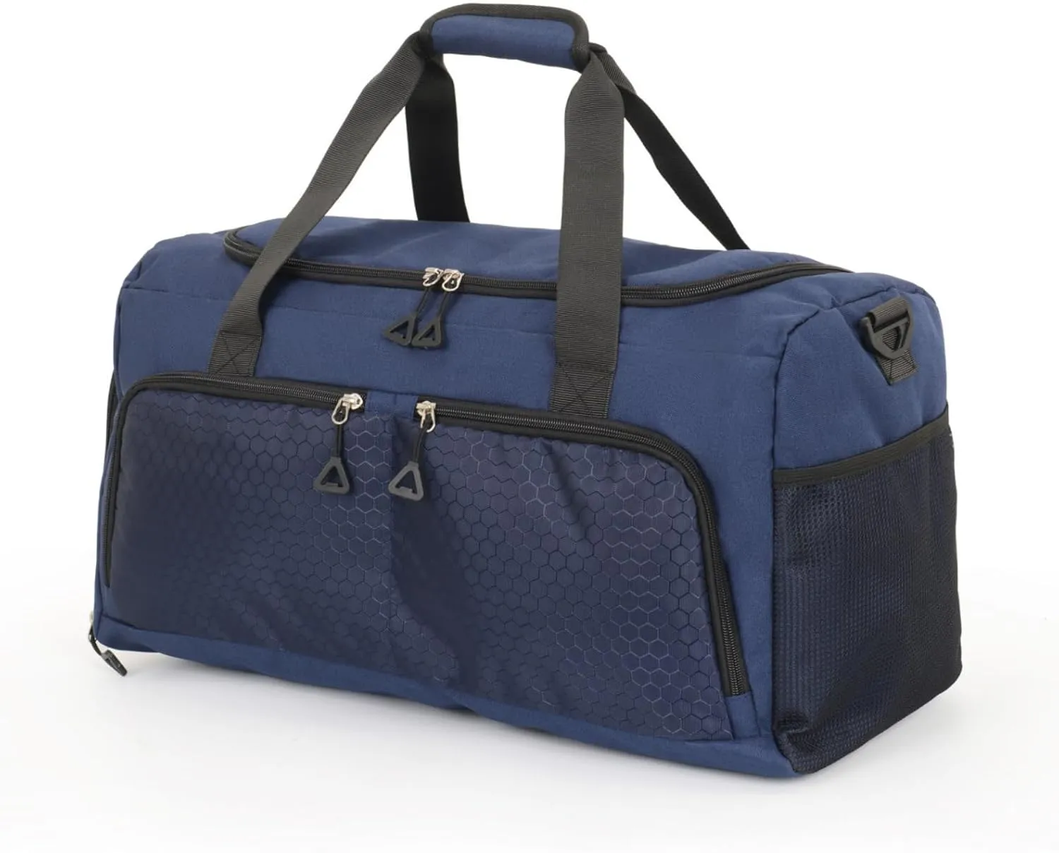 Gym Bag for Men Women, Small Sports Gym Bags with Wet Pocket & Shoes Compartment, Overnight Travel Duffle Bags, Carry on Weekender bag Waterproof for Fitness Workout Yoga - Navy Blue