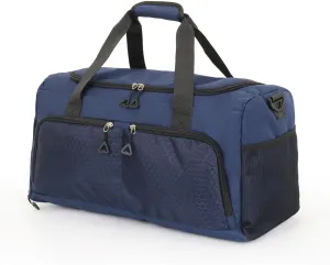 Gym Bag for Men Women, Small Sports Gym Bags with Wet Pocket & Shoes Compartment, Overnight Travel Duffle Bags, Carry on Weekender bag Waterproof for Fitness Workout Yoga - Navy Blue