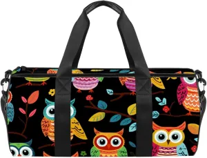 Gym Bags for Men,Travel Duffel Bags for Women,Cartoon Cute Owl,Workout Bag