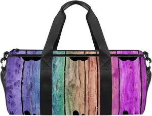 Gym Bags for Men,Travel Duffel Bags for Women,Colorful Dog Footprint,Workout Bag
