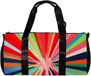 Gym Bags for Men,Travel Duffel Bags for Women,Colorful Stripes Rainbow Swirls,Workout Bag